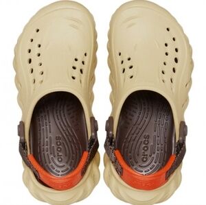 CROCS Echo Clog Sesame Tan Adult Mens & Womens S 7.5 J4 Design Colorado Orange